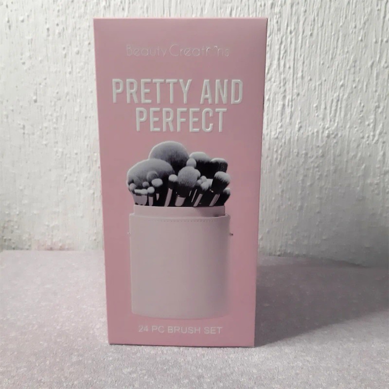 Set De Brochas 24 Piezas Beauty Creations + Estuche Cilindro