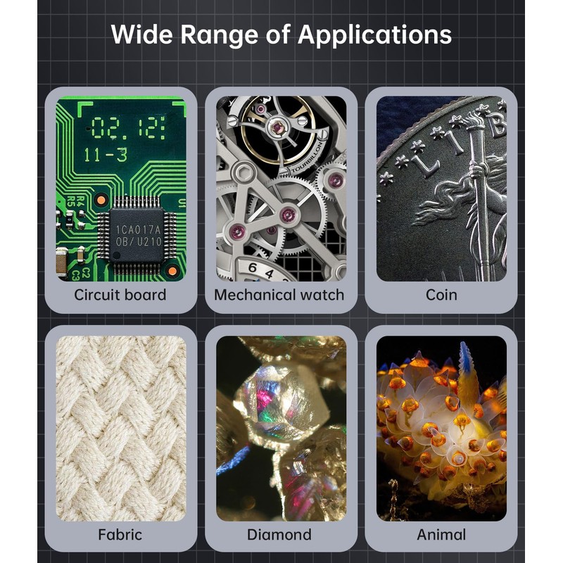 500 x Portable Microscope, Digital Microscope for Children, 2.0 Inch