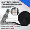 【4PCS】 1"×15‘ Stainless Steel Heavy Duty Tie Down Strap| S-Hook/Carabiner/Double