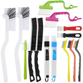 14 Pcs Crevice Cleaning Brush, Corner Brush, Screen Cleaner Brush, Cleaning Tools for Housekeeping, Garbage Disposal Cleaner Brush, Window Track Cleaning Tools, Kitchen (14pcs)