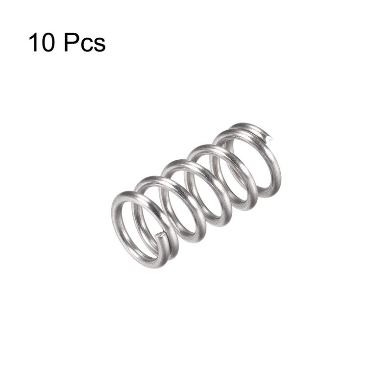 sourcing map Compression Spring,304 Stainless Steel,12mm OD,1.6mm Wire Size,13.75mm Compressed