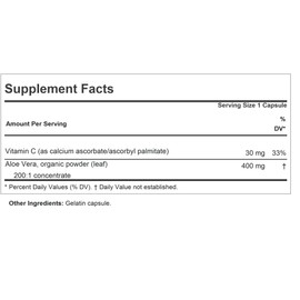 ANDREW LESSMAN Aloe Vera 400 mg - 240 Capsules - Provides 200:1 Ultra-Concentrate of Aloe Vera, Soothing Support for Stomach and Digestive System, No Additives, Small Easy to Swallow Capsules
