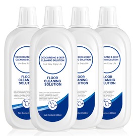 Floor Cleaning Solution Compatible With Tineco, Deep Cleans for Multiple Hard Floors, Suitable With All Robot Vacuums with Mopping and Cordless Wet/Dry Vacuum Mop Cleaner (4 Bottle)