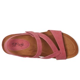 Eurosoft Women's Gianetta Flat Sandal, Pink, 6.5 Wide