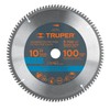 Truper ST-10100A, Disco sierra p/aluminio 10", 100 dientes, centro 5/8"
