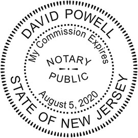 Round Notary Pre-Inked Stamp for State of New Jersey
