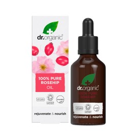 Dr Organic Hagebuttenöl, 100% rein & natürlich, reich an Vitamin C, verjüngend & nährend, Gesichtsöl, Aromatherapie, vegan, tierversuchsfrei, paraben- & SLS-frei, zertifiziert biologisch, 50ml
