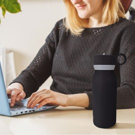 Built 32oz Cascade Bottle with Wide Mouth Straw Lid and Filter Black