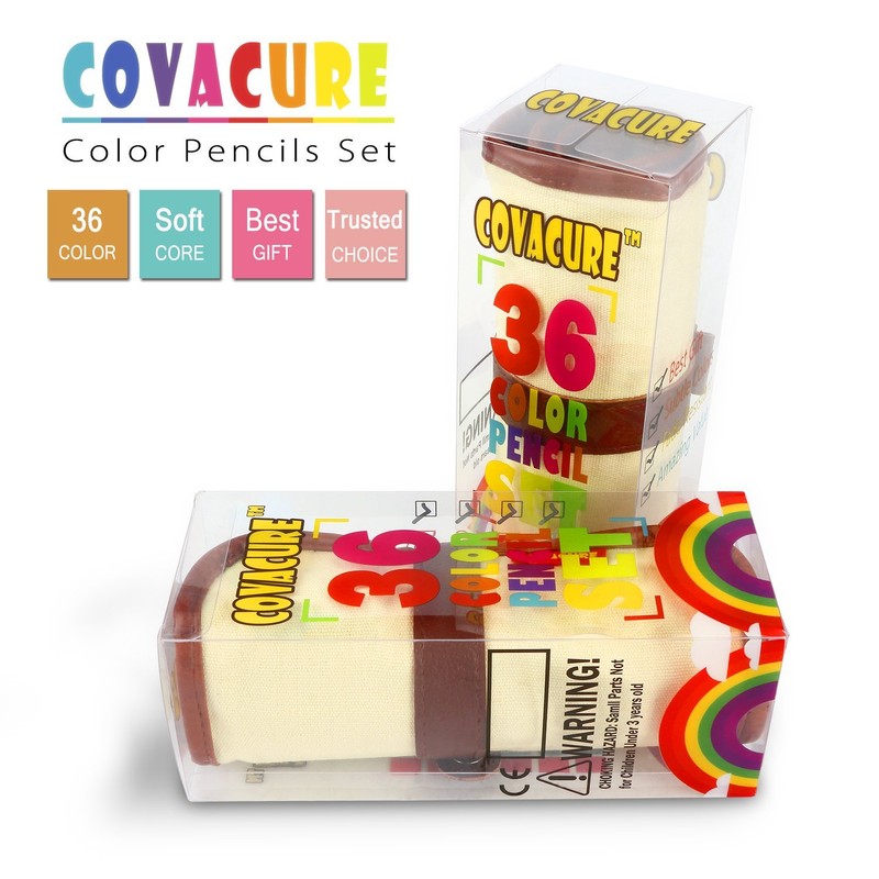 covacure Colored Pencils, Premier Color Pencil Set With 36 Colouring