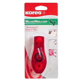 Kores - Glue Roller - Permanent Double Sided Glue Tape - 8mm x 10m - Double Sided Tape, University Essentials, School Supplies, Roller Glue - Pack of 1