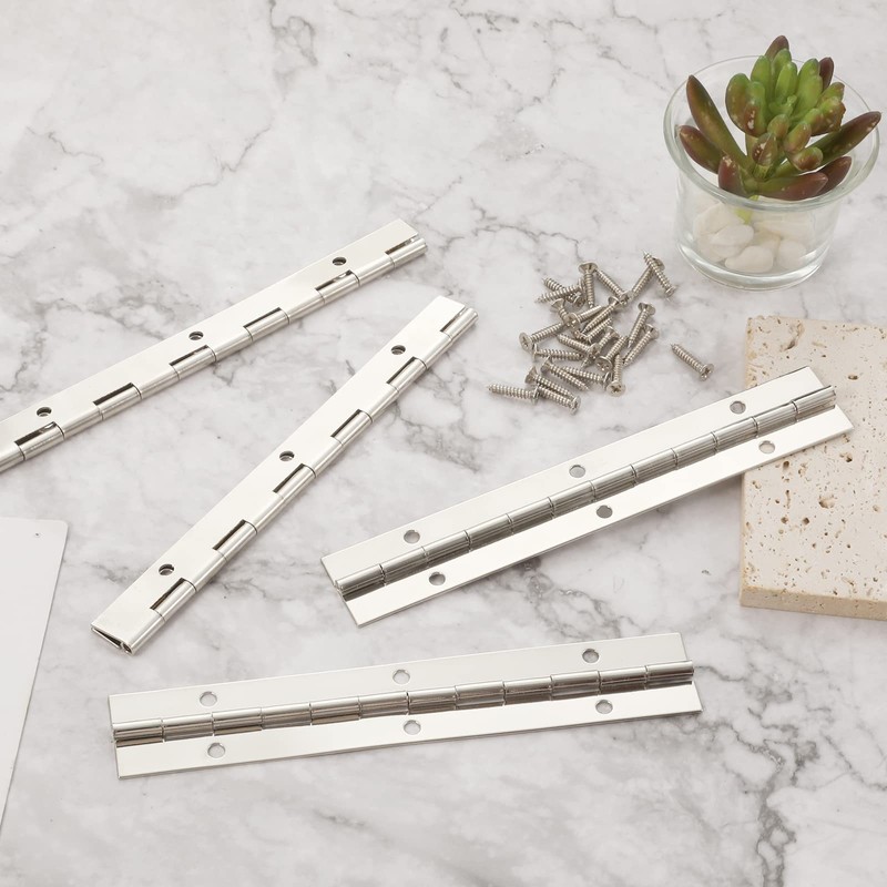 KINBOM 4pcs 6 Inch Piano Hinge for Cabinet, Continuous Hinge