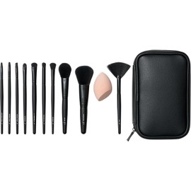 e.l.f. Full Face & Eye Makeup Brush Set, 11 pinceles de maquillaje de base a bronceador, sombra de ojos y más, vegano y libre de crueldad animal
