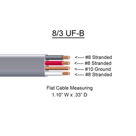 8/3 UF-B Underground Feeder Cable (25')