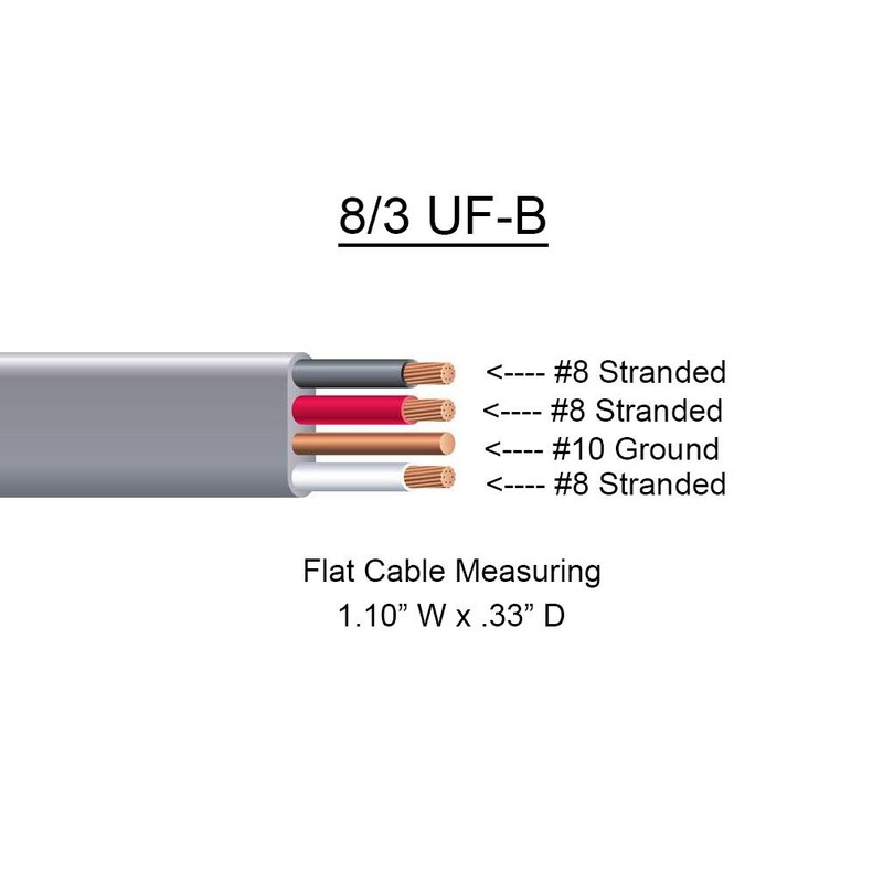 8/3 UF-B Underground Feeder Cable (25')
