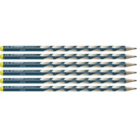 Thin Ergonomic Graphite Pencil - STABILO EASYgraph S - Left-Handed - Pack of 6 - Petrol - HB