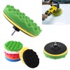 10Pcs 7" Polishing Buffing Waxing Pad Kit Tool For Car