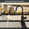 Hibbent Pull Down Kitchen Faucet Spray Head Replacement, 3-Function Kitchen