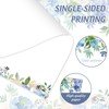 60 Pack Hydrangea Stationery Letterhead Paper Blue Purple Floral Letter