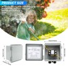 Briidea Irrigation Pump Start Sprinkler Relay with Waterproof Box, 2