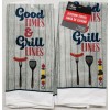 Unbranded 2 SAME MICROFIBER TOWELS (15"x25") BBQ ACCESSORIES, GOOD TIMES