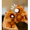 JewelryNanny Plush Capybara Hamster Purse Charm Keychain Bubble-Blowing Beep-Beeping Fun