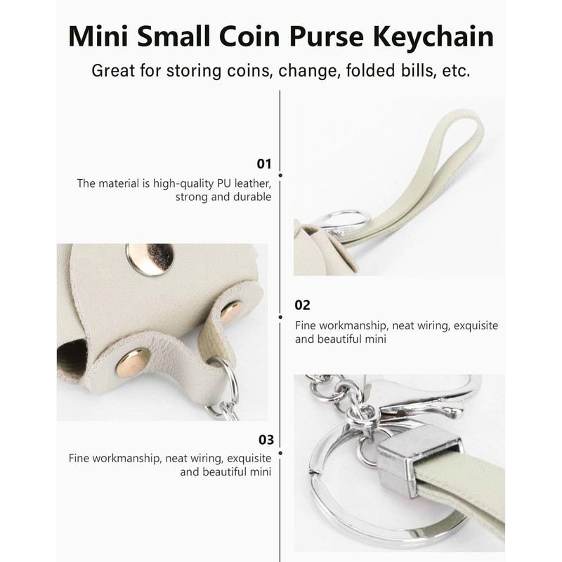 TPZORJX 1 Piece Women Mini Coin Purse Keychain Mini Storage