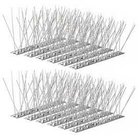 KOKMEYA Bird Spikes 9.84FT, 304 Stainless Steel Bird Deterrents Spikes for Outside to Keep Birds Away Bird Scare Devices Outdoor 12Pcs