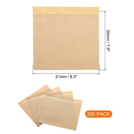 uxcell 200Pcs Kraft Paper Sandwich Bags, 8.3 x 7.9 Inch Greaseproof Paper Cookie Bag Paper Snack Bags Lunch Bags for Home Bakery Shop Bread, Brown