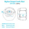 1/4-20 Nylon Insert Lock Nuts Marine Grade 316 Stainless Steel