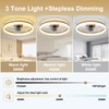 FTZVRD Ceiling Fans with Lights, 20" Gold Flush Mount Ceiling