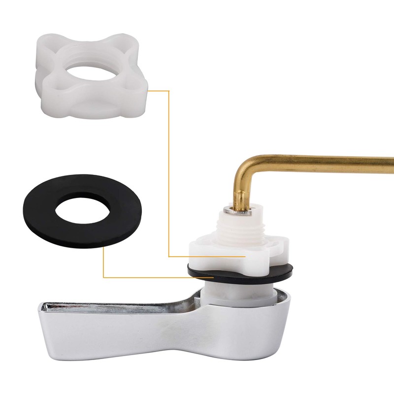 Hibbent 2 Pack Universal Metal Front Mount Toilet Handle, Tank