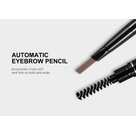 1PCS Natural-Looking Eyebrow Pencil with Brow Brush – Long-Lasting, Smudge-Proof Double Ended Brow Pen for Defined, Feathery Brows, Brown Eyebrow Pencil (Light Brown)