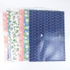 4Pcs Folders Plastic A4 Floral Printed Document Folder Plastic Wallets