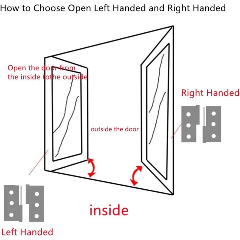 1.5 Inch Lift Off Door Hinges 6 Pack, Heavy Duty