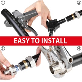 altivox 3/4" Compressed Air Line Kit for Compressed Air Piping System, 3/4 inch x 100 feet HDPE-Aluminum Tubing and 37 PCS Accessories,Fit for Shop Garage Air Line System 3/4 Rapid Air System