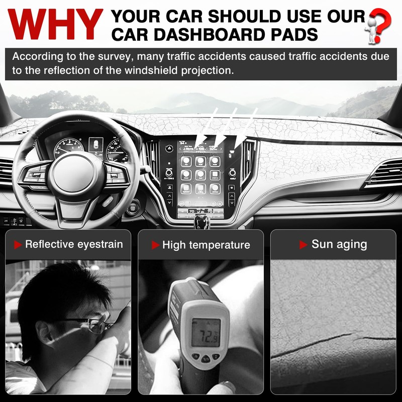 Autorder Dashboard Cover Mat for 2020 2021 2022 2023 2024