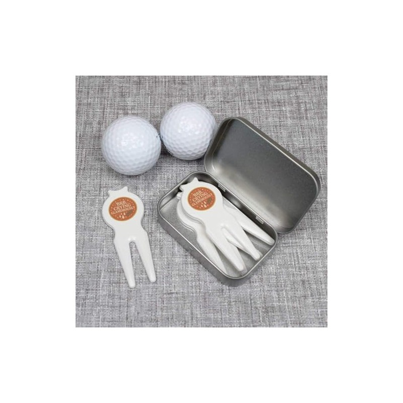 Azeeda 'BRB Crying Glamorously' Golf Divot Tool/Repair Fork Gift Set