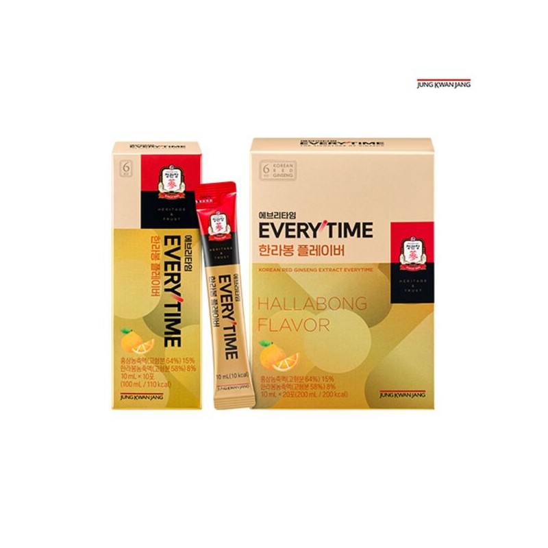 CheongKwanJang 정관장 에브리타임 한라봉 플레이버 10mlx20포 Korean Red Ginseng Everytime