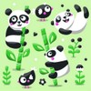 20 Napkins Playful Pandas Animal and Children's Motif 33 x