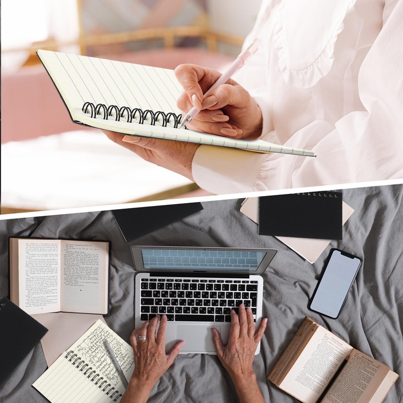 Jutom 4 Pcs Small Spiral Notebooks Memo Pads 3x5 Bulk