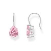 Thomas Sabo Pink Cubic Zirconia Drop Earrings 925 Sterling Silver