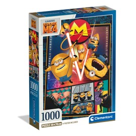 Clementoni 39798 Jigsaw Collection-Despicable Me 4, 1000 Pieces-Poster Included, Puzzle for Adults 14-99 Years, Gift for Men/Women, Made in Italy, Multicolor