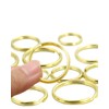 Bluemoona 10 Pcs - Brass Round Edged Keyring Keychain Split