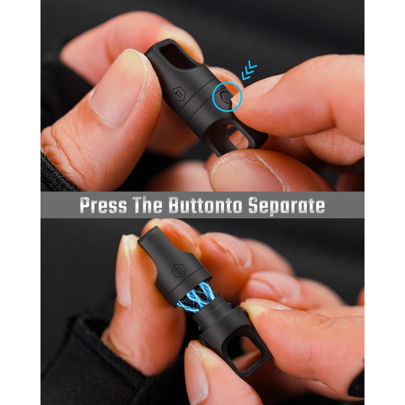 KeyUnity KA48 Titanium Magnetic Key Holder, Quick Release Keychain, Double-End