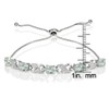 Ice Gems Sterling Silver Genuine Aquamarine Infinity Adjustable Bracelet