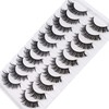Russian Strip Eyelashes 10 Pairs D Curl Natural Curly Soft