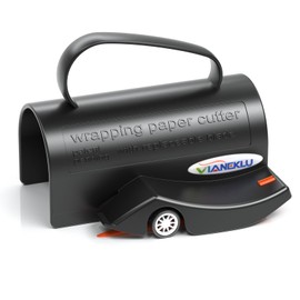 Wrapping Paper Cutter, Gift Wrap Cutter with 3 Replaceable Blades, Wrapping Paper Cutter Slider, Gift Wrap Cutter Tool for Holiday Gift Wrapping Paper Roll Cutter for Birthday Christmas