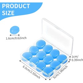 12Pcs Ear Plugs for Sleeping, Earplugs for Sleeping Noise Cancelling, Premium Moldable Silicon Earplugs, Reusable Noise Cancelling Earbuds Earplugs for Sleeping, Travelling, Studying Noise Reduction