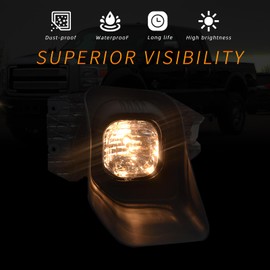 Fog Lights fit for 2011 2012 2013 2014 2015 2016 Ford F250 F350 F450 Super Duty, A Pair Front Bumper Driving Fog Lamps with L&R Side