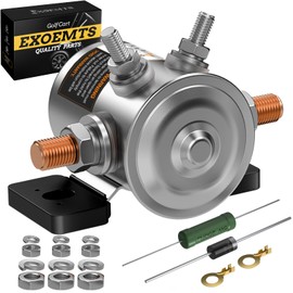 EZGO 36V Solenoid with Mount Bracket, #70 Series Continuous Duty Solenoid Relay for EZGO TXT&Marathon Electric Golf Cart, 4 Terminal Solenoids Relay with Resistor&Diode, OEM# 27855G01 11761G1 27805G02